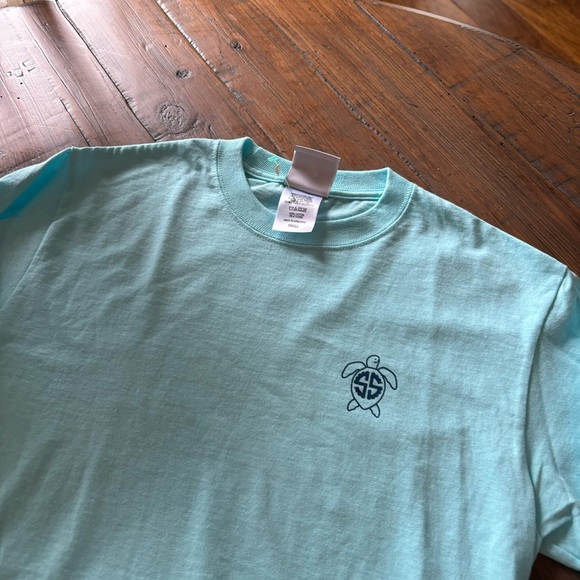 NWOT Simply Southern size S blue turtle long sleeve shirt - Picture 4 of 14